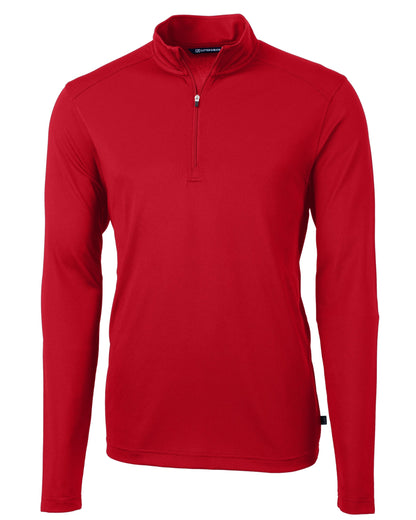 Cutter & Buck Virtue Recycled Featherlight Pique Mens Quarter Zip Pullover