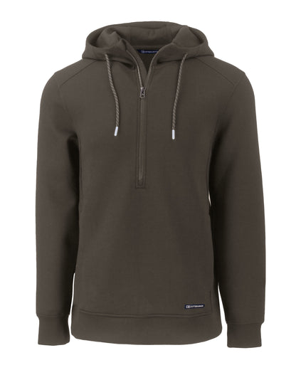 Cutter & Buck Roam Recycled Buttery-Soft Knit Mens Half Zip Hooded Pullover