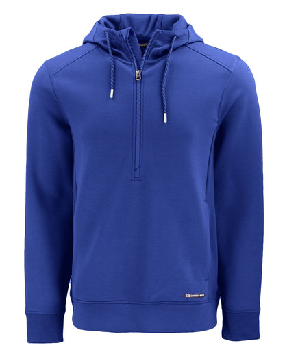 Cutter & Buck Roam Recycled Buttery-Soft Knit Mens Half Zip Hooded Pullover