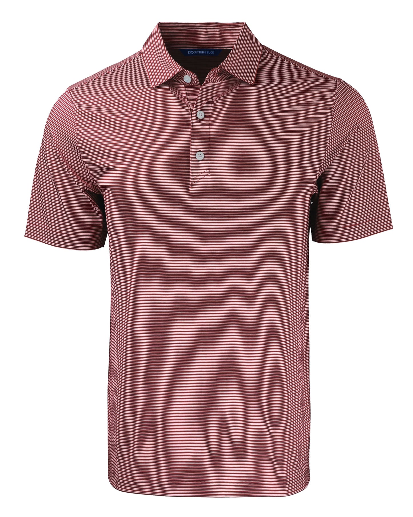 Cutter & Buck Forge Recycled Double Stripe Four-Way Stretch Mens Polo