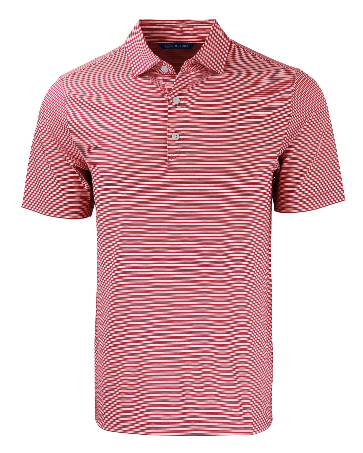 Cutter & Buck Forge Recycled Double Stripe Four-Way Stretch Mens Polo
