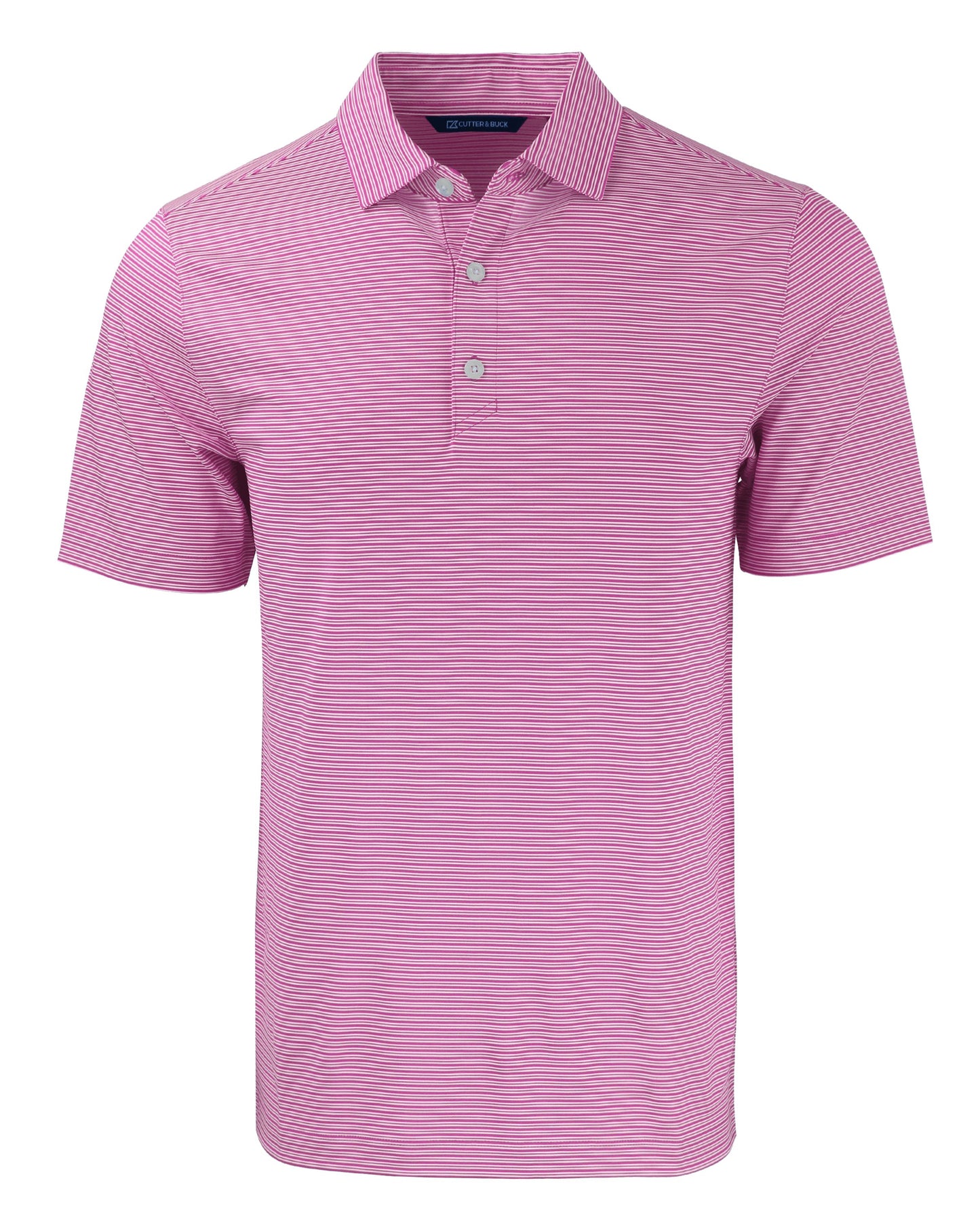 Cutter & Buck Forge Recycled Double Stripe Four-Way Stretch Mens Polo