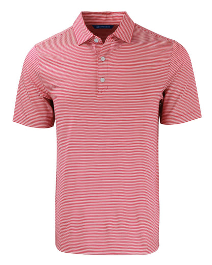 Cutter & Buck Forge Recycled Double Stripe Four-Way Stretch Mens Polo