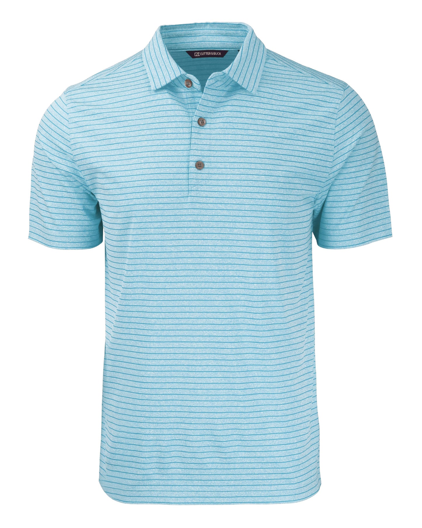Cutter & Buck Forge Recycled Heather Stripe Four-Way Stretch Mens Polo
