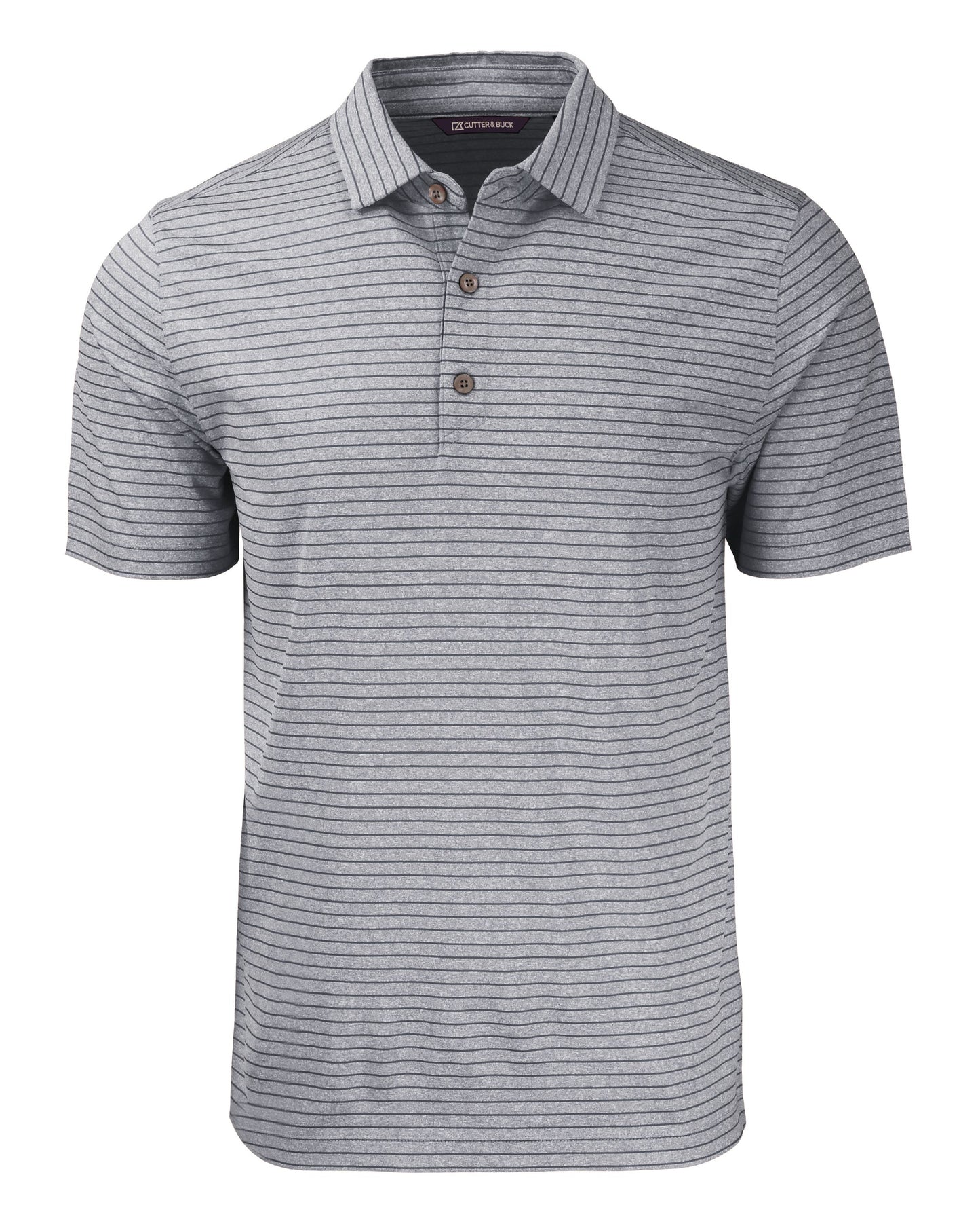 Cutter & Buck Forge Recycled Heather Stripe Four-Way Stretch Mens Polo