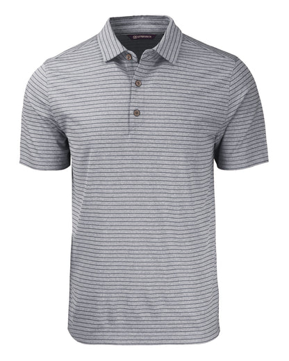 Cutter & Buck Forge Recycled Heather Stripe Four-Way Stretch Mens Polo