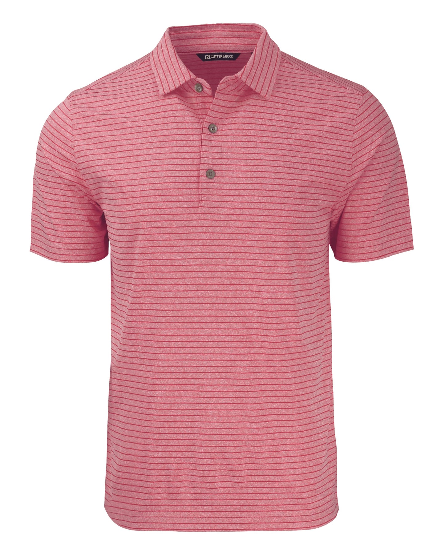 Cutter & Buck Forge Recycled Heather Stripe Four-Way Stretch Mens Polo
