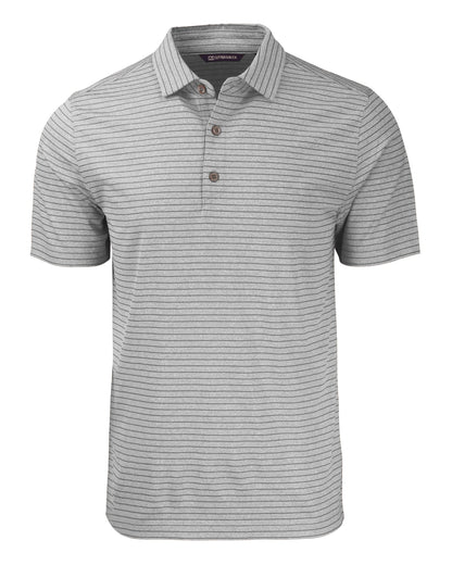 Cutter & Buck Forge Recycled Heather Stripe Four-Way Stretch Mens Polo
