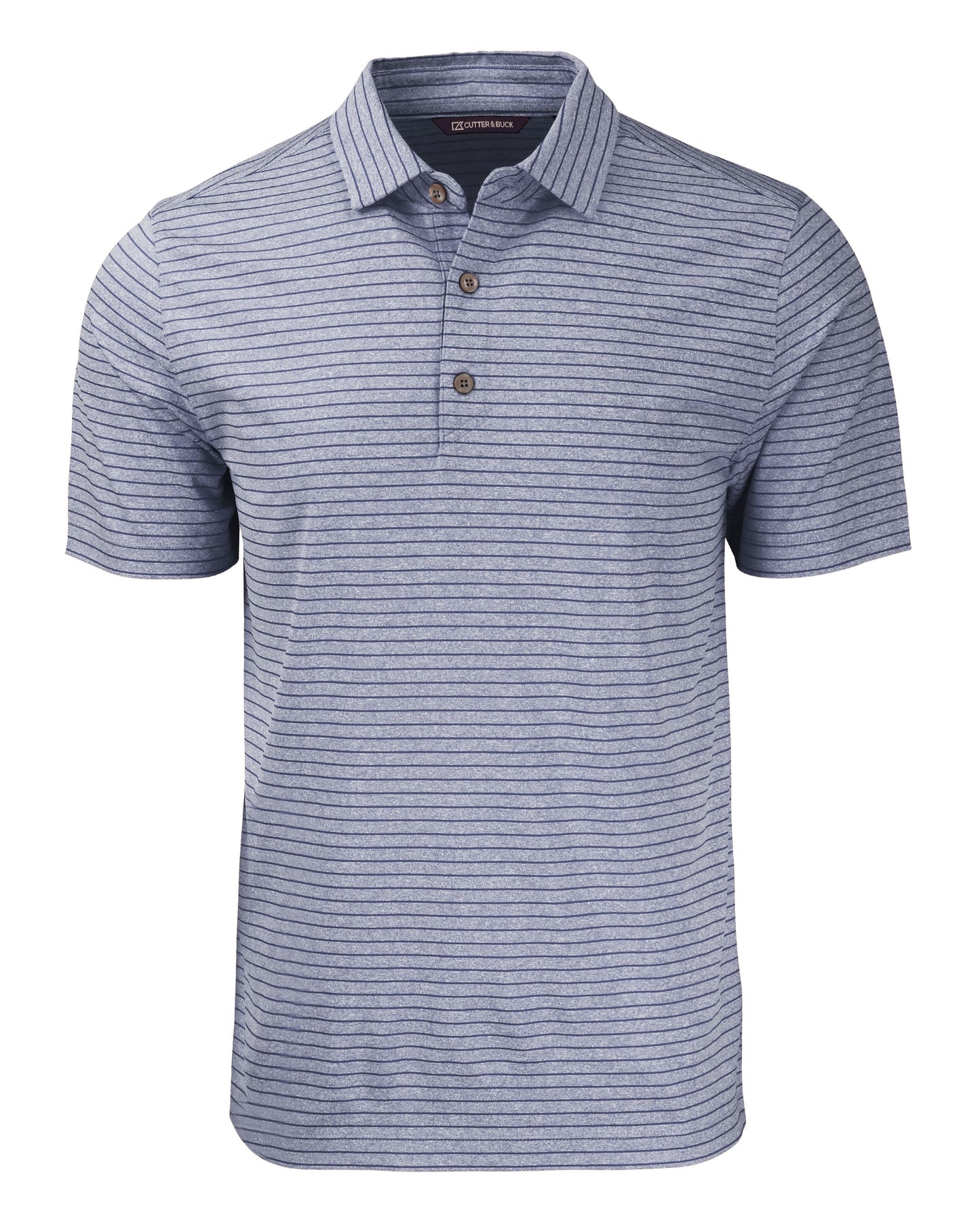 Cutter & Buck Forge Recycled Heather Stripe Four-Way Stretch Mens Polo