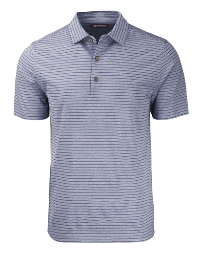 Cutter & Buck Forge Recycled Heather Stripe Four-Way Stretch Mens Polo