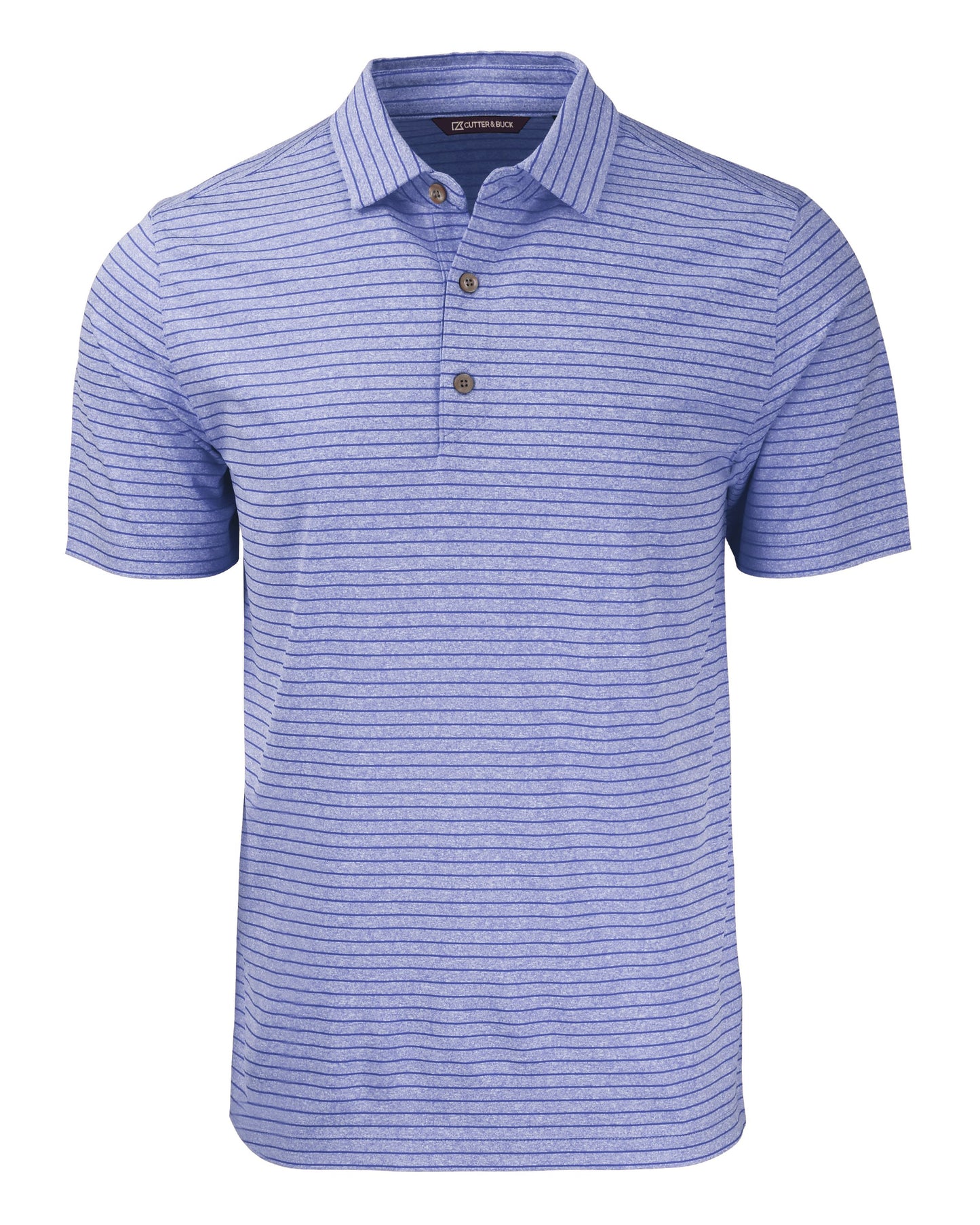 Cutter & Buck Forge Recycled Heather Stripe Four-Way Stretch Mens Polo