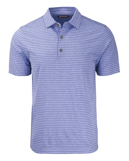 Cutter & Buck Forge Recycled Heather Stripe Four-Way Stretch Mens Polo