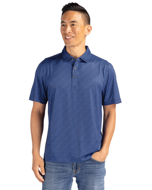 Cutter & Buck Pike Eco Pebble Print Stretch Recycled Mens Polo - MCK01304