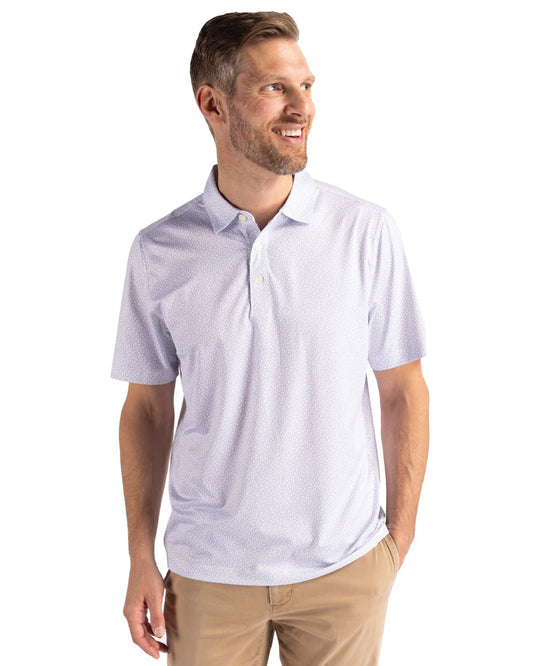 Cutter & Buck Pike Eco Pebble Print Stretch Recycled Mens Polo - MCK01304