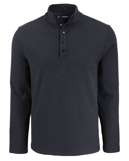 Cutter & Buck Hunts Point Recycled Fleece Mens Hybrid Snap Placket Pullover