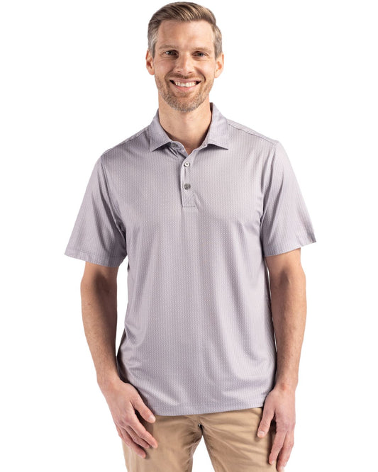 Cutter & Buck Pike Eco Shadow Check Print Recycled Mens Polo - MCK01342
