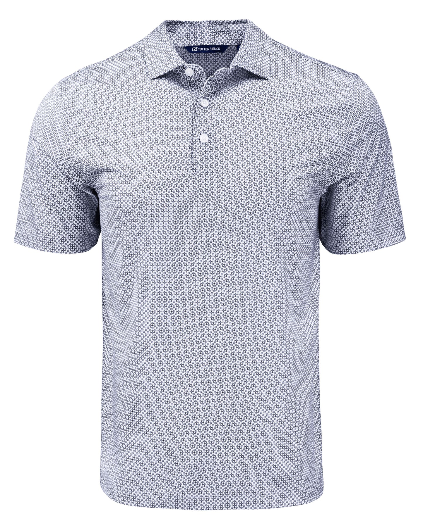 Cutter & Buck Pike Recycled Diamond Dot Print Mens Polo