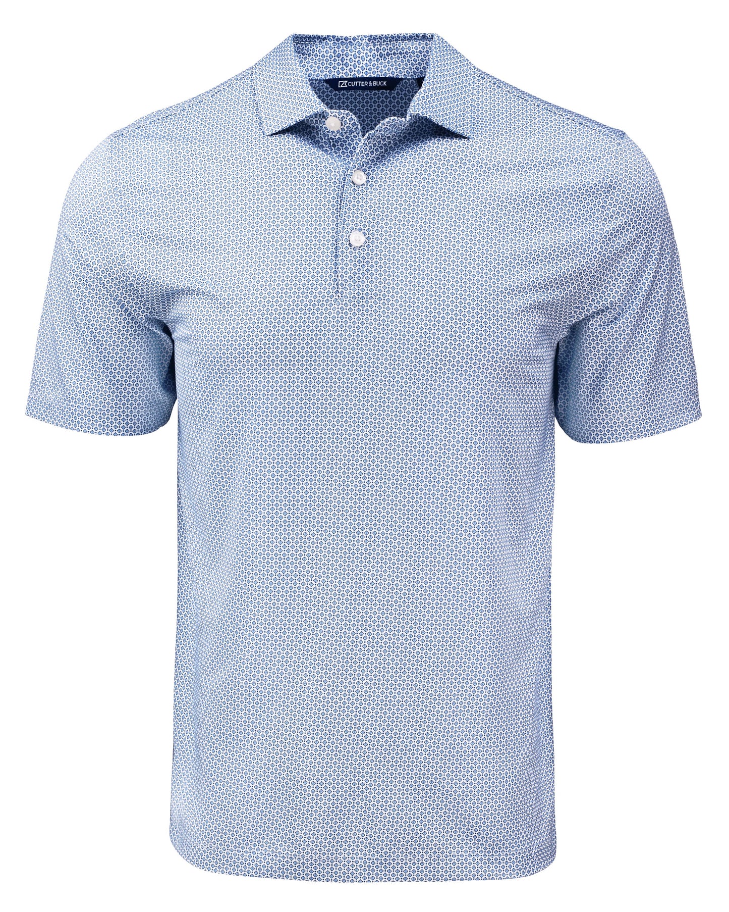 Cutter & Buck Pike Recycled Diamond Dot Print Mens Polo