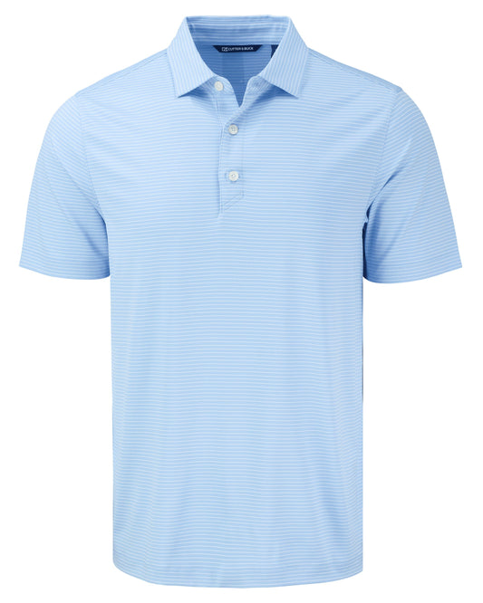 Cutter & Buck Forge Recycled Fine Line Stripe Four-Way Stretch Mens Polo