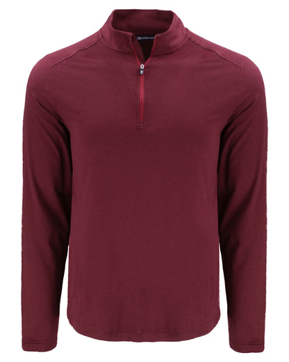 Cutter & Buck Coastline Recycled Double Peached Mens Quarter Zip Pullover