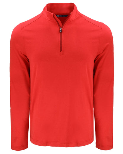 Cutter & Buck Coastline Recycled Double Peached Mens Quarter Zip Pullover