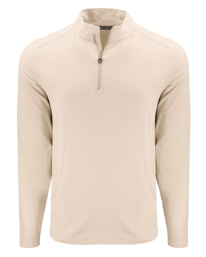 Cutter & Buck Coastline Recycled Double Peached Mens Quarter Zip Pullover