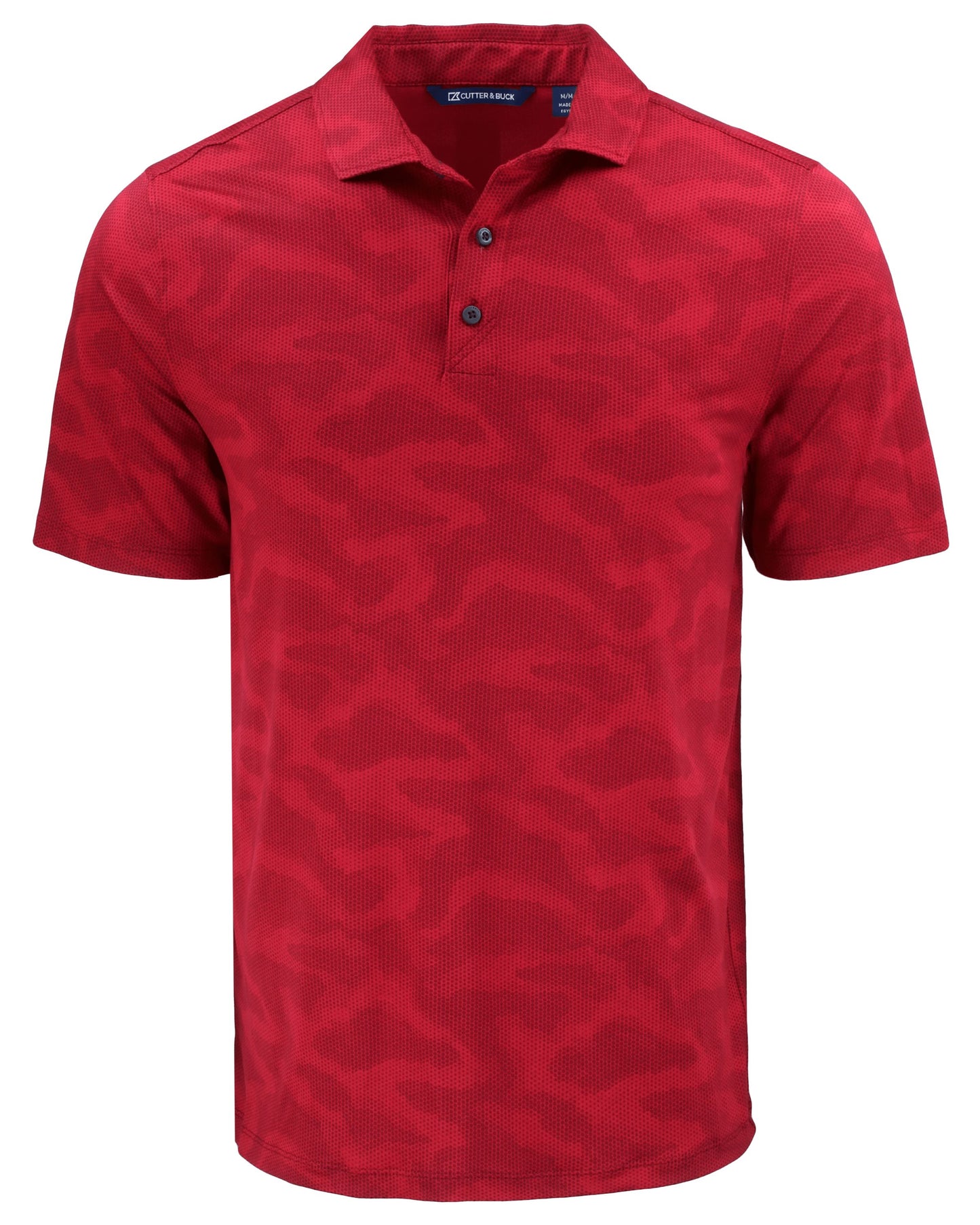 Cutter & Buck Coastline Recycled Double Peached Camo Print Mens Polo