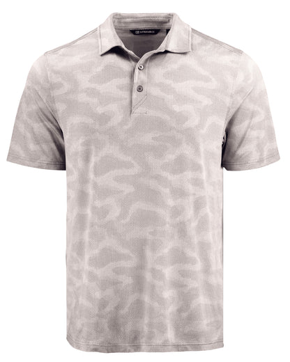 Cutter & Buck Coastline Recycled Double Peached Camo Print Mens Polo