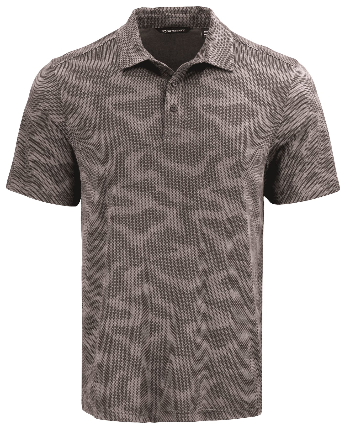 Cutter & Buck Coastline Recycled Double Peached Camo Print Mens Polo