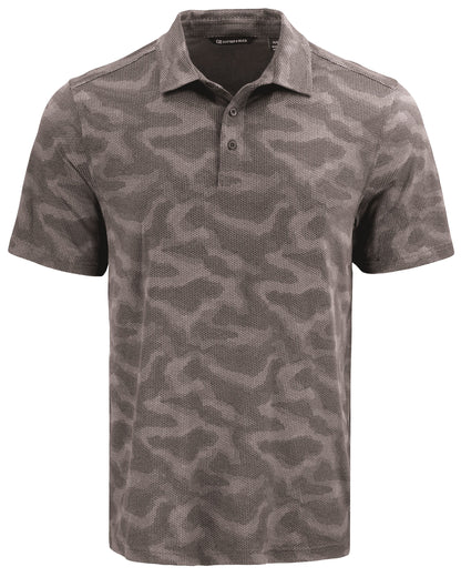 Cutter & Buck Coastline Recycled Double Peached Camo Print Mens Polo