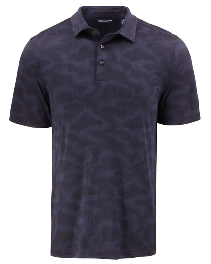 Cutter & Buck Coastline Recycled Double Peached Camo Print Mens Polo