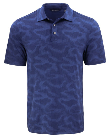 Cutter & Buck Coastline Recycled Double Peached Camo Print Mens Polo