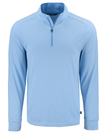 Cutter & Buck Forge Recycled Double Stripe Four-Way Stretch Mens Quarter Zip Pullover
