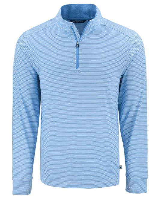 Cutter & Buck Forge Recycled Double Stripe Four-Way Stretch Mens Quarter Zip Pullover