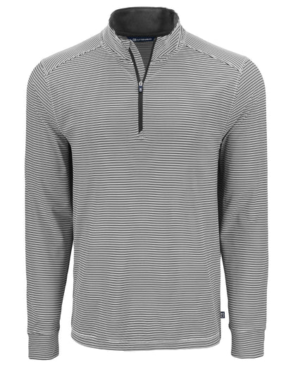 Cutter & Buck Forge Recycled Double Stripe Four-Way Stretch Mens Quarter Zip Pullover