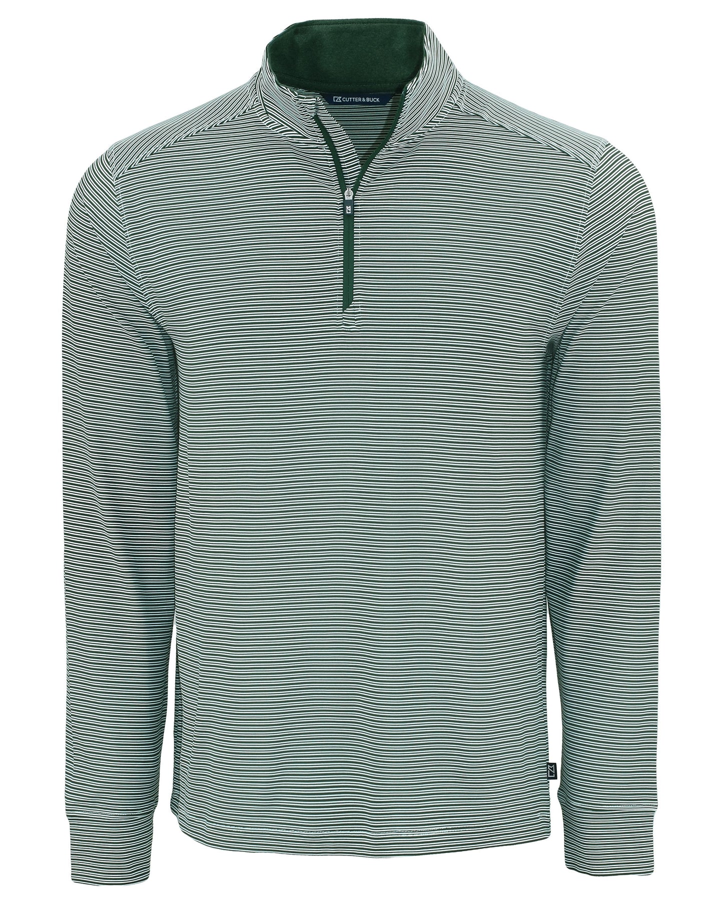 Cutter & Buck Forge Recycled Double Stripe Four-Way Stretch Mens Quarter Zip Pullover