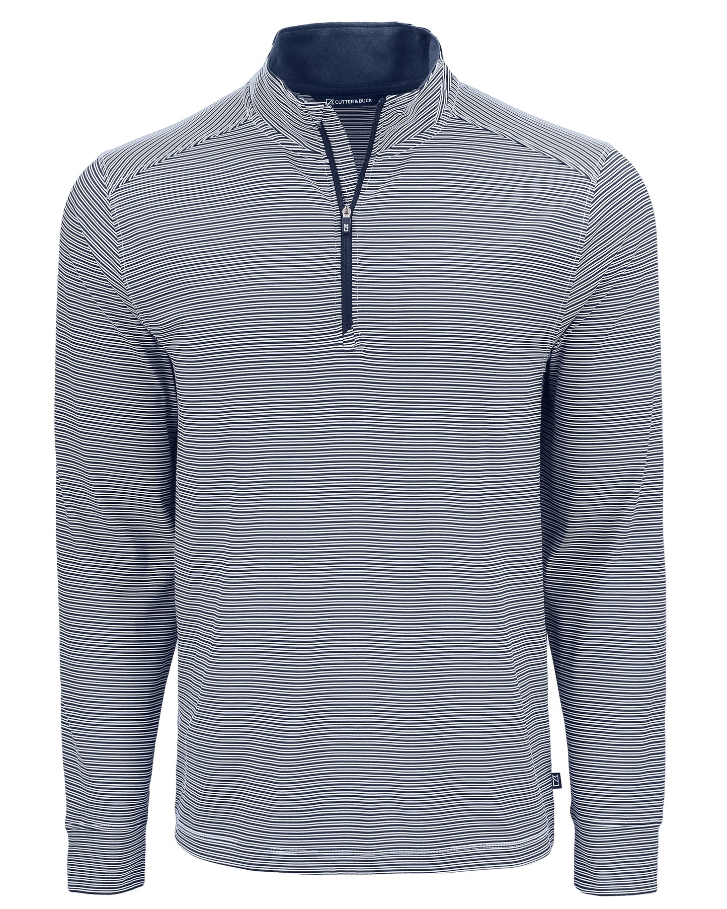 Cutter & Buck Forge Recycled Double Stripe Four-Way Stretch Mens Quarter Zip Pullover