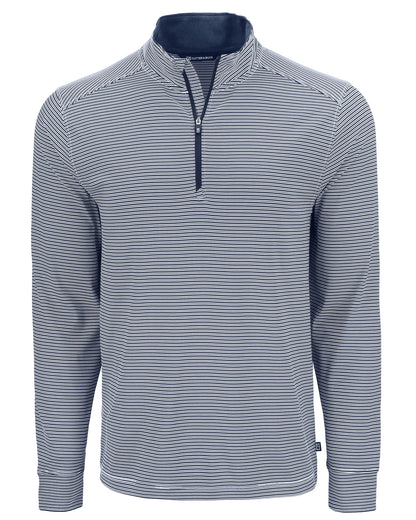Cutter & Buck Forge Recycled Double Stripe Four-Way Stretch Mens Quarter Zip Pullover