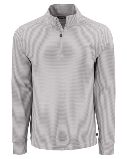 Cutter & Buck Forge Recycled Double Stripe Four-Way Stretch Mens Quarter Zip Pullover