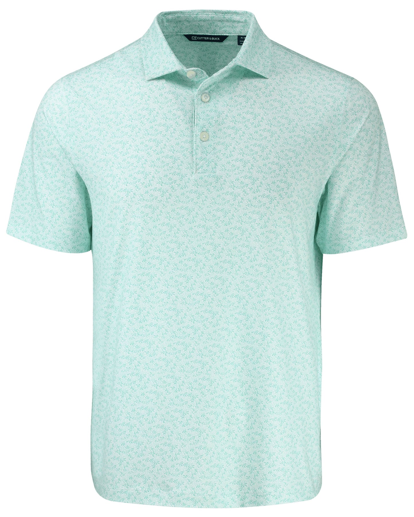 Cutter & Buck Pike Recycled Fern Print Mens Polo
