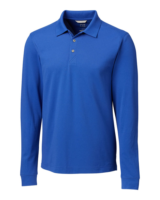 Cutter & Buck Advantage Epic Confidence Recycled Tri-Blend Pique Mens Long Sleeve Polo