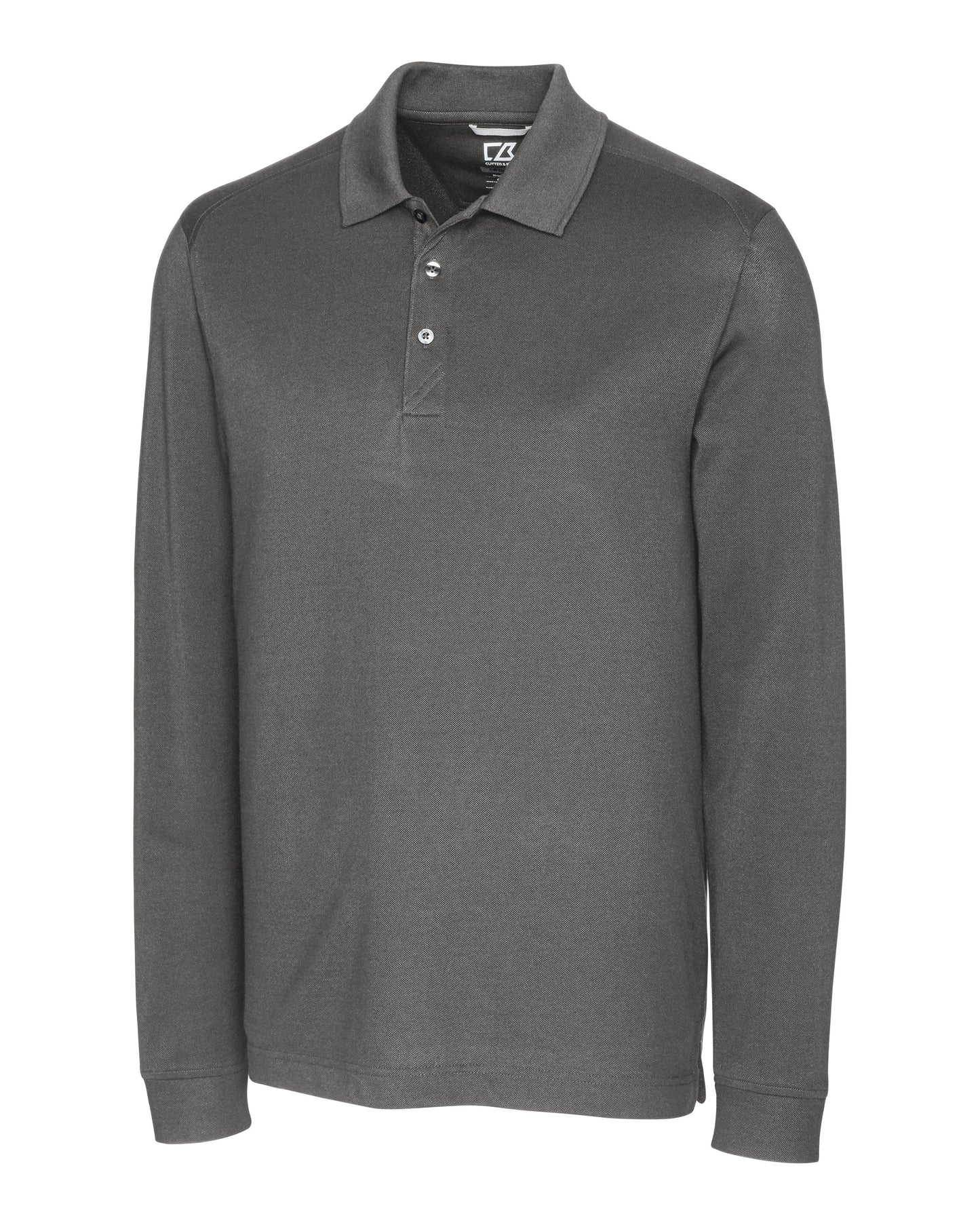 Cutter & Buck Advantage Epic Confidence Recycled Tri-Blend Pique Mens Long Sleeve Polo