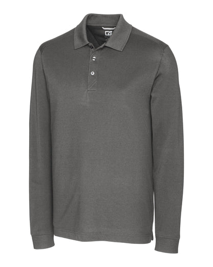 Cutter & Buck Advantage Epic Confidence Recycled Tri-Blend Pique Mens Long Sleeve Polo