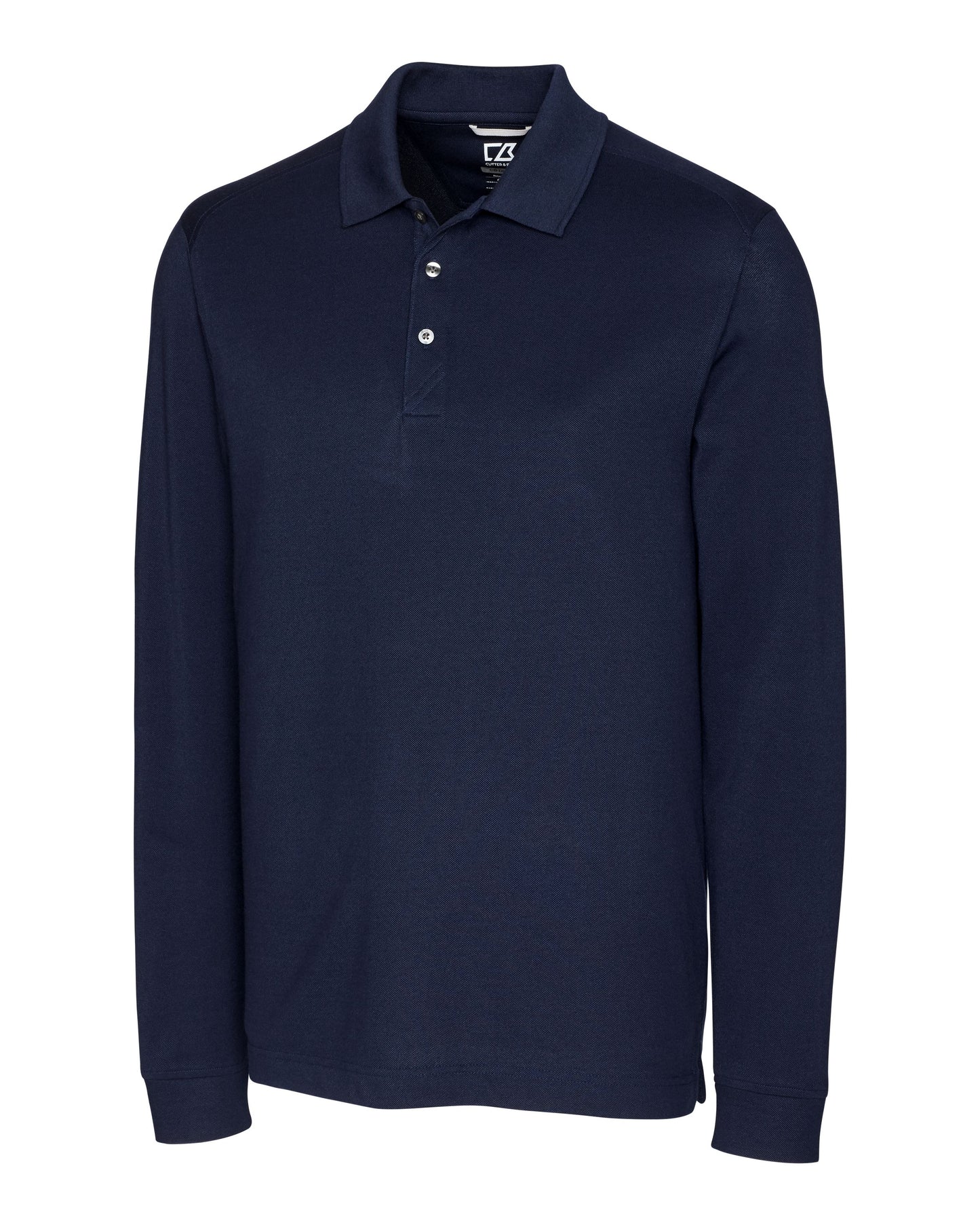 Cutter & Buck Advantage Epic Confidence Recycled Tri-Blend Pique Mens Long Sleeve Polo
