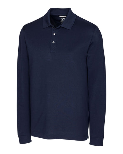 Cutter & Buck Advantage Epic Confidence Recycled Tri-Blend Pique Mens Long Sleeve Polo