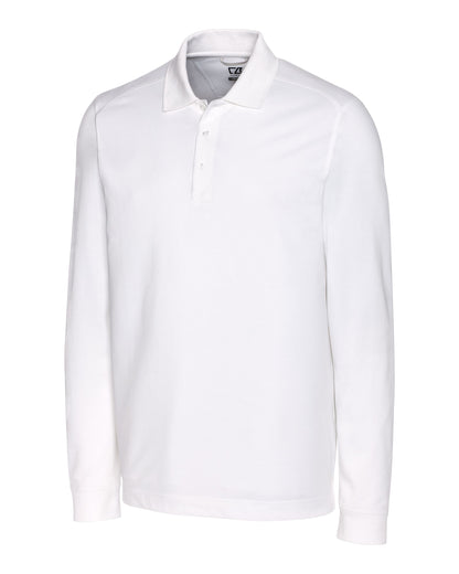 Cutter & Buck Advantage Epic Confidence Recycled Tri-Blend Pique Mens Long Sleeve Polo