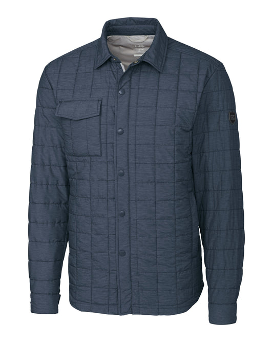 Cutter & Buck Rainier Recycled Insulated Puffer Mens Full Zip Shirt Jacket