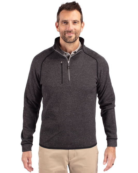 Cutter & Buck Mainsail Sweater-Knit Mens Big and Tall Half Zip Pullover Jacket Big & Tall - BCO00049
