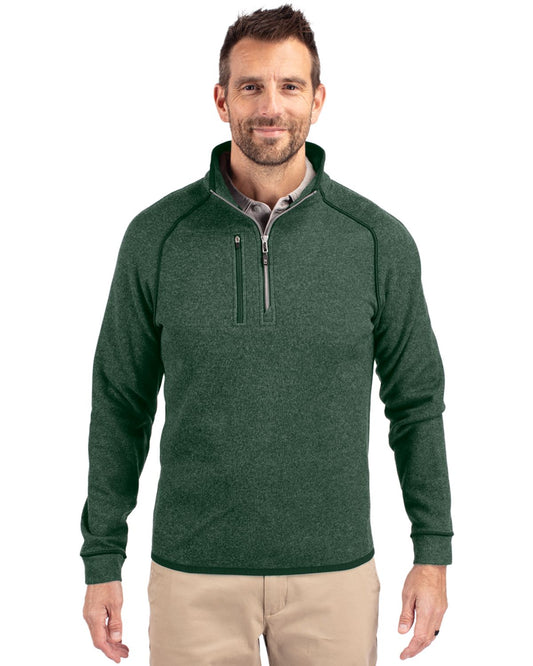 Cutter & Buck Mainsail Sweater-Knit Mens Half Zip Pullover Jacket - MCO00049