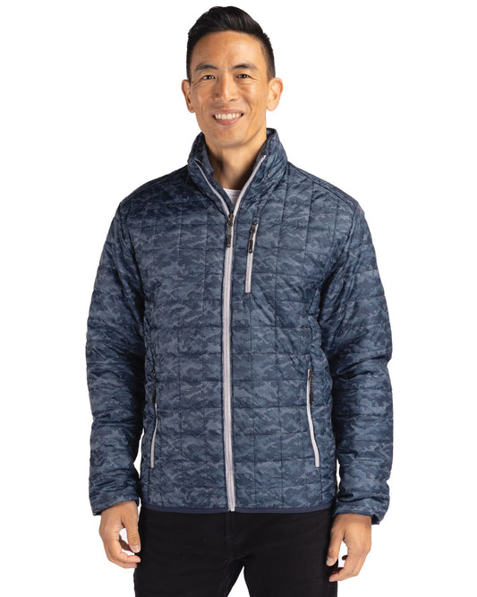 Cutter & Buck Rainier PrimaLoft® Mens Eco Insulated Full Zip Printed Puffer Jacket - MCO00068